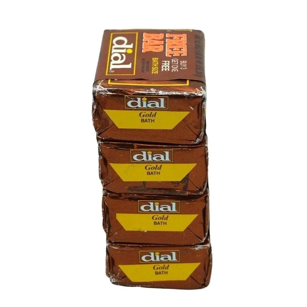 Vintage‎ Dial Gold Bar Soap 4 Pack 5oz Bath Size Bars Gold Antibacterial